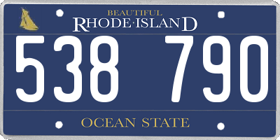RI license plate 538790