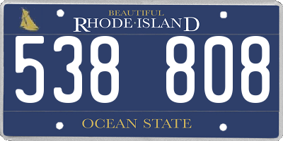 RI license plate 538808