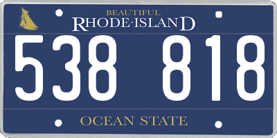 RI license plate 538818