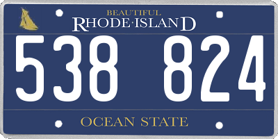 RI license plate 538824