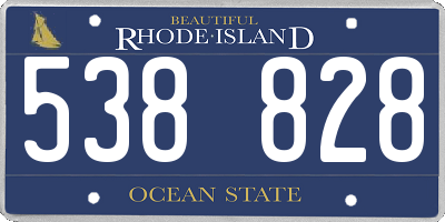 RI license plate 538828