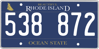 RI license plate 538872
