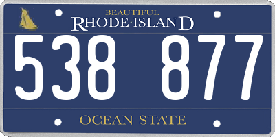 RI license plate 538877
