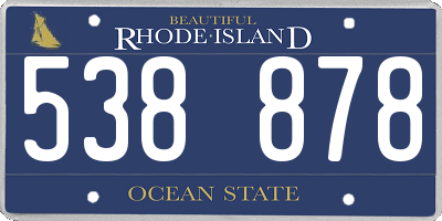 RI license plate 538878