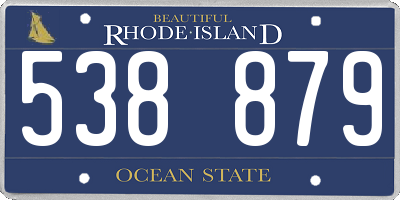 RI license plate 538879