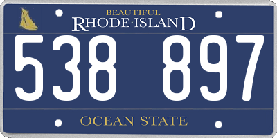 RI license plate 538897