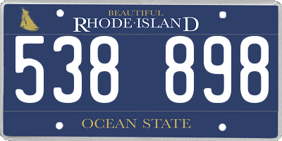 RI license plate 538898