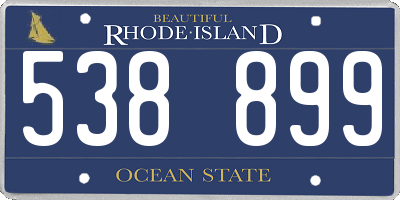 RI license plate 538899