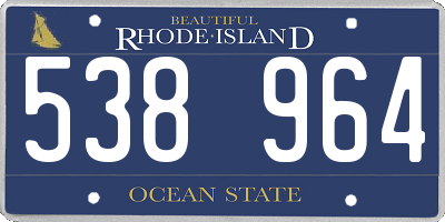 RI license plate 538964