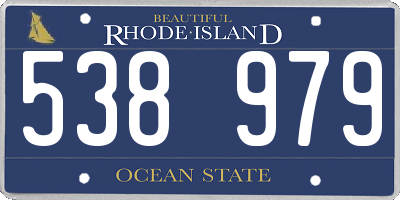 RI license plate 538979