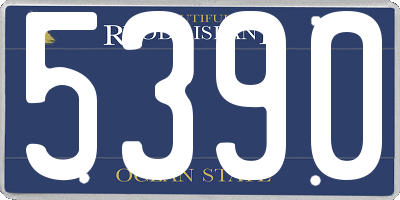 RI license plate 5390