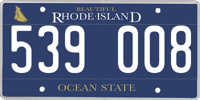 RI license plate 539008