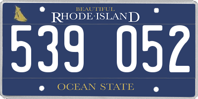 RI license plate 539052