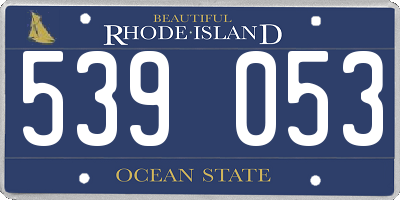RI license plate 539053