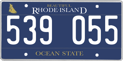RI license plate 539055