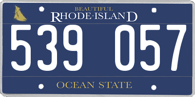 RI license plate 539057