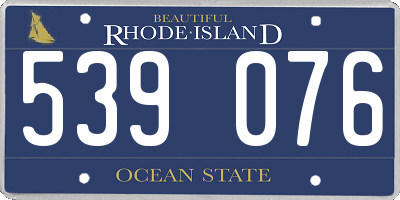 RI license plate 539076
