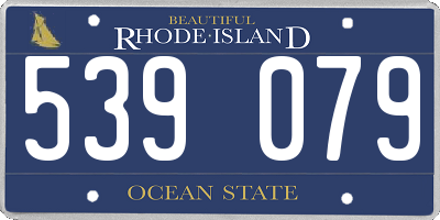 RI license plate 539079