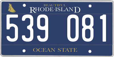 RI license plate 539081