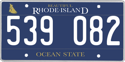 RI license plate 539082