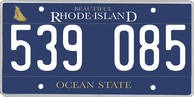 RI license plate 539085