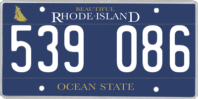 RI license plate 539086