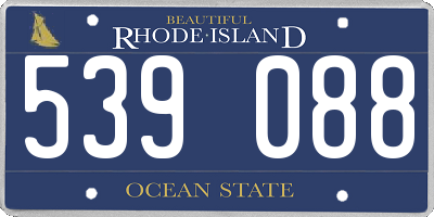 RI license plate 539088