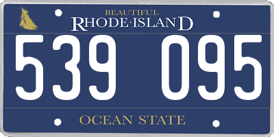 RI license plate 539095