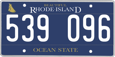 RI license plate 539096