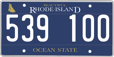 RI license plate 539100