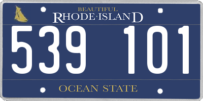 RI license plate 539101