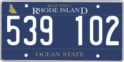 RI license plate 539102
