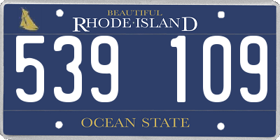 RI license plate 539109