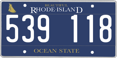 RI license plate 539118