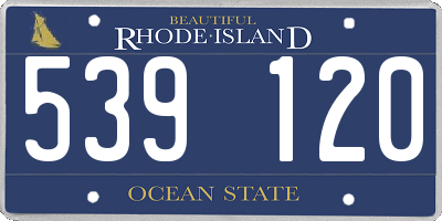 RI license plate 539120