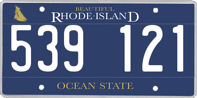 RI license plate 539121