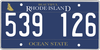 RI license plate 539126