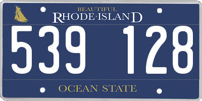 RI license plate 539128