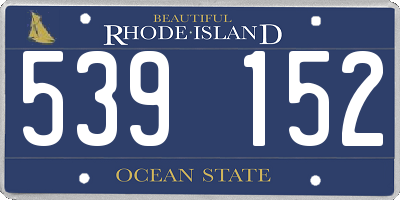 RI license plate 539152