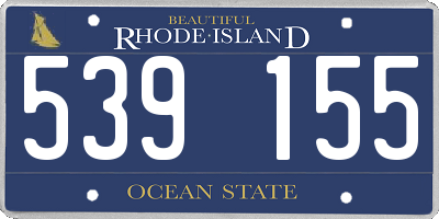 RI license plate 539155