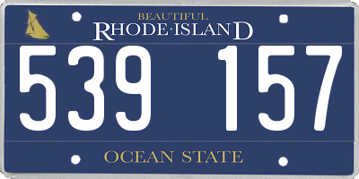 RI license plate 539157