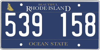 RI license plate 539158