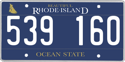 RI license plate 539160
