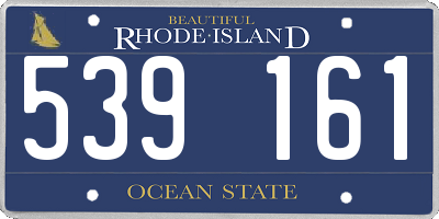 RI license plate 539161