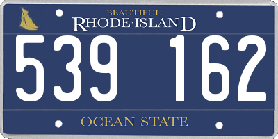 RI license plate 539162