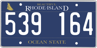 RI license plate 539164