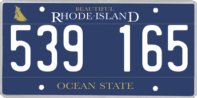 RI license plate 539165