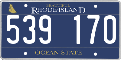 RI license plate 539170