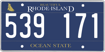 RI license plate 539171