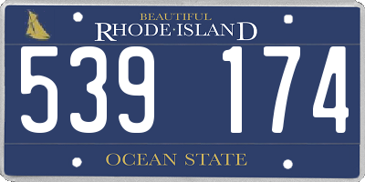 RI license plate 539174